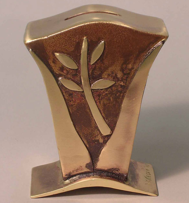 Tzedakah box by David Klass of Synagogue Art: 