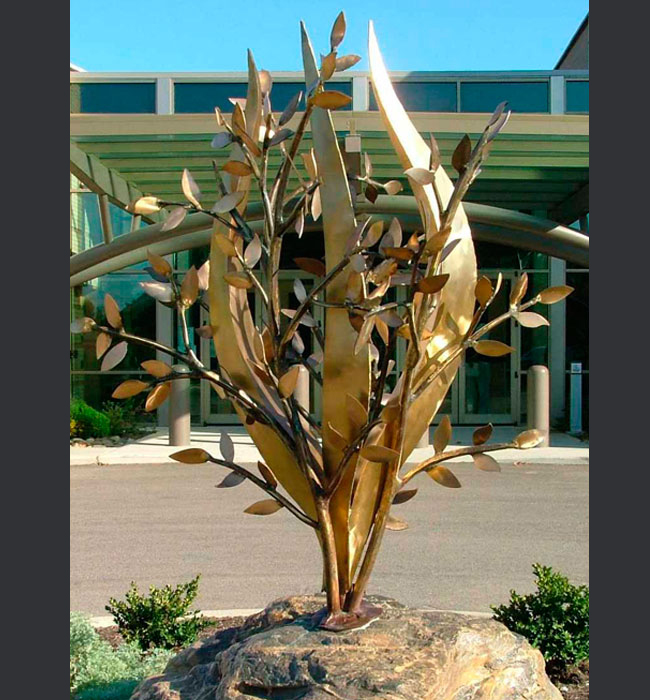 Burning Bush Sculpture by David Klass of Synagogue Art: Northern Hills Synagogue, Cincinnati, OH 
