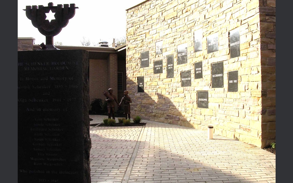 Schenker Holocaust Memorial Garden by David Klass of Synagogue Art, Congregation Beth Emeth, Wilmington, DE