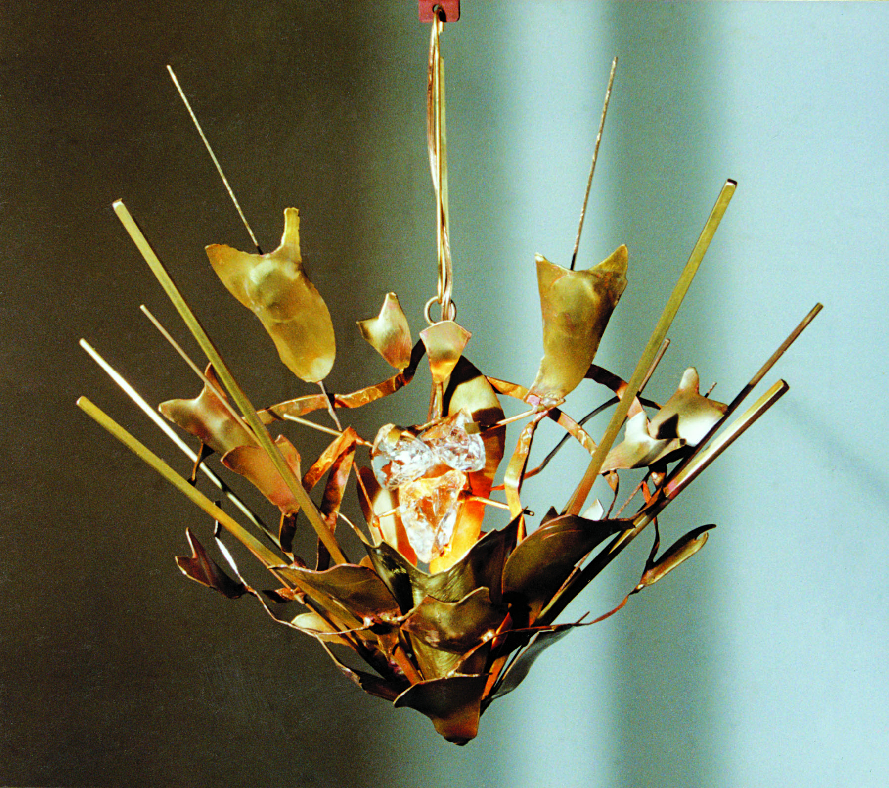 Eternal Light / Ner Tamid by David Klass of Synagogue Art: Sinai Reform Temple, Massapequa, NY Brass and glass, 16”h x 16”w